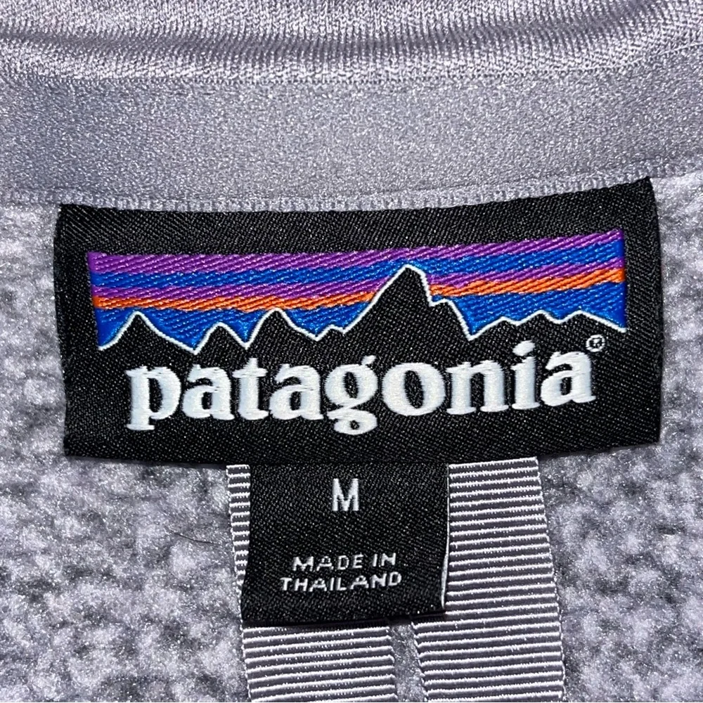 Patagonia Heathered Purple Quarter-Zip Fleece Pullover Sweater Size Medium - Picture 5 of 14